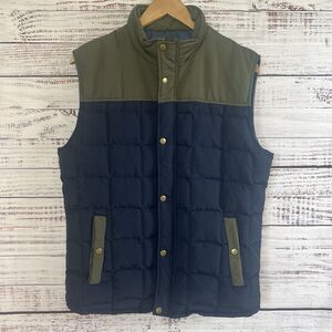Marine Layer Vest Mens Small Navy Colorblock Blue Green Duck Down Puffer Outdoor